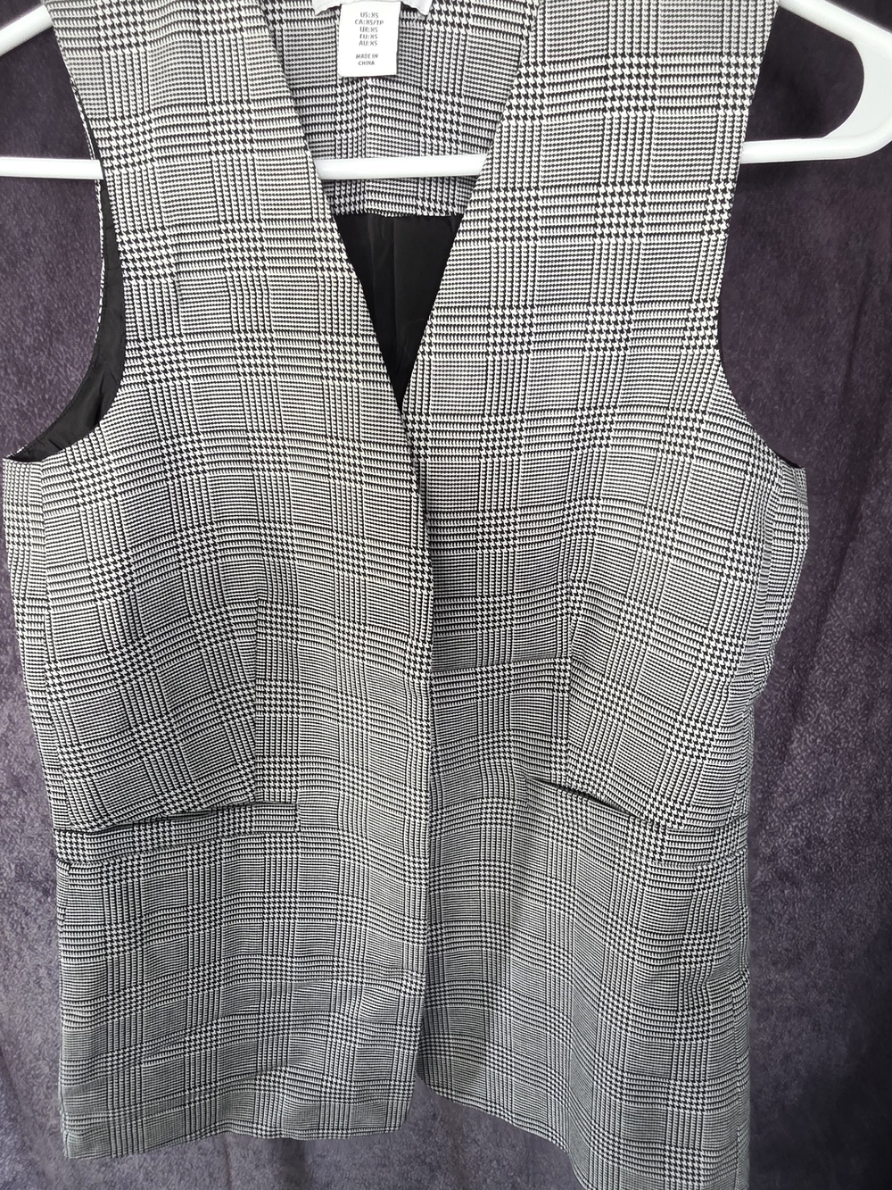 Classic Grey Glen Plaid Vest - Unbranded